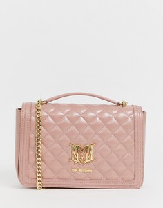 Стеганая сумка через плечо Love Moschino - Розовый
