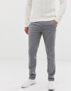 Серые узкие строгие брюки Burton Menswear - Серый