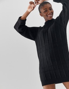 Трикотажное платье мини с отделкой ASOS DESIGN - Черный