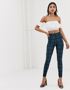 Леггинсы в клетку New Look - Зеленый