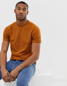 Фактурная футболка цвета ржавчины с рукавами реглан Bershka Join Life - Коричневый