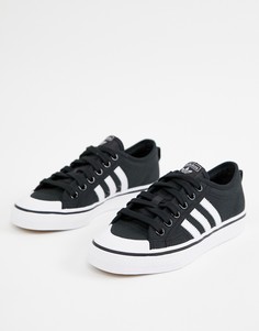 Черно-белые кроссовки adidas Originals - Черный