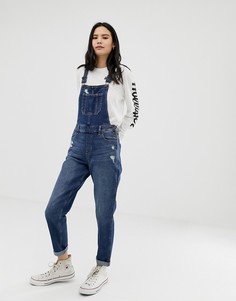 Укороченный комбинезон бойфренда Hollister - Синий