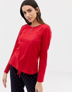 Красный пижамный топ с длинными рукавами Womensecret - Красный