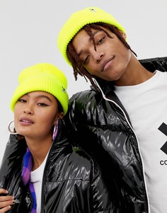 Зеленая шапка-бини в рубчик COLLUSION Unisex - Зеленый