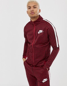 Красная спортивная куртка в клетку Nike BQ0675-618 - Красный