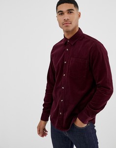 Бордовая вельветовая рубашка Pull&Bear - Красный