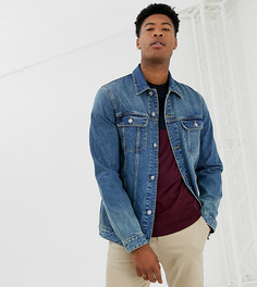 Выбеленная джинсовая куртка стандартного кроя ASOS DESIGN Tall - Синий