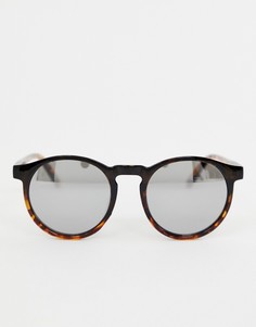 Черно-коричневые круглые солнцезащитные очки 7x - Черный