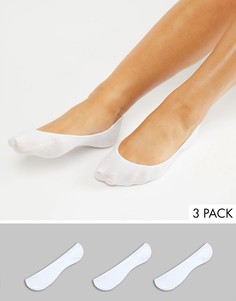 3 пары белых носков Monki - Белый