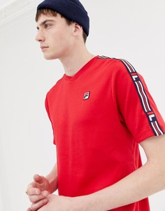 Красная футболка с лентами Fila White Line - Красный