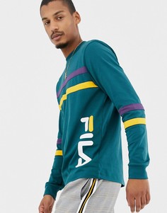 Зеленый лонгслив с логотипом Fila Black Line Daniel - Зеленый