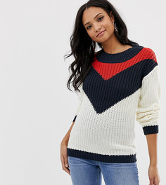 Трикотажный джемпер с шевронным узором Mamalicious maternity - Мульти Mama.Licious