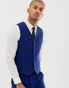 Ярко-синий супероблегающий жилет ASOS DESIGN - Синий