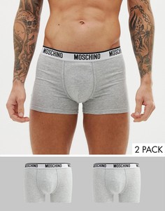 Набор из 2 пар серых трикотажных боксеров-брифов Moschino - Серый