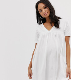 Свободное хлопковое платье ASOS DESIGN Maternity - Белый