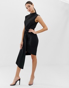 Платье мини с перекрученной отделкой ASOS DESIGN - Черный
