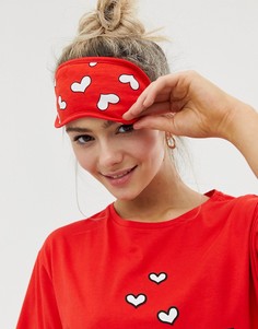 Маска для сна с сердцами ASOS DESIGN Valentines - Красный