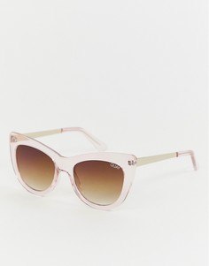 Солнцезащитные очки кошачий глаз Quay Australia steal a kiss - Розовый