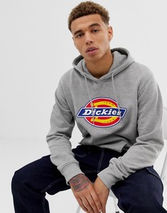 Худи серого цвета с большим логотипом Dickies Nevada - Серый