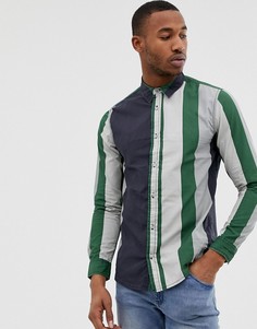 Зеленая саржевая рубашка Burton Menswear - Зеленый