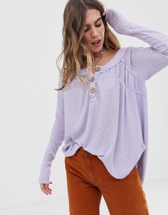 Топ хенли Free People must have - Фиолетовый