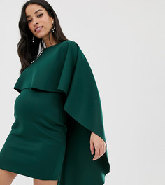 Облегающее платье мини с кейпом ASOS DESIGN Maternity - Зеленый