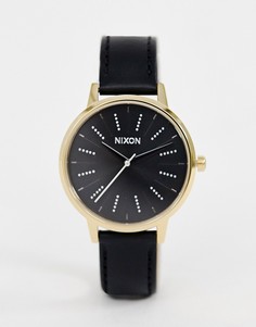 Часы с кожаным ремешком Nixon Kensington - 37 мм - Черный