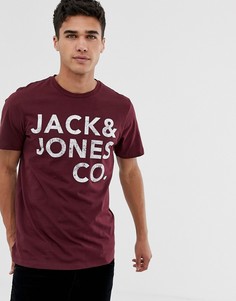 Футболка с принтом Jack and Jones - Красный