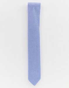 Голубой трикотажный галстук Twisted Tailor - Синий
