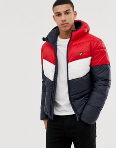 Темно-синий пуховик колр блок Lyle & Scott - Темно-синий