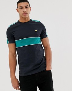 Черная футболка со вставками Lyle & Scott - Черный