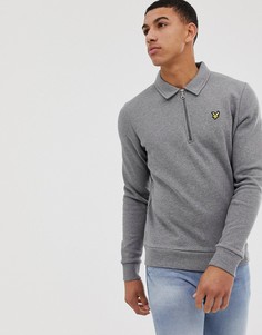 Серый свитшот с молнией 1/4 Lyle & Scott - Серый