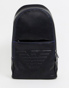 Черная сумка через плечо с тиснением логотипа в виде орла Emporio Armani - Черный