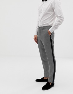 Серо-черные брюки слим под смокинг Jack & Jones Premium - Серый
