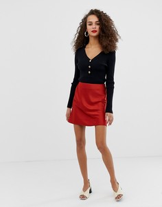 Мини-юбка ASOS DESIGN - Коричневый