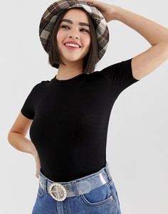 Черная футболка Monki - Черный