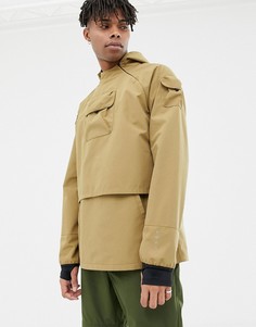Куртка без застежки в стиле милитари из водоотталкивающей ткани ASOS 4505 - Бежевый