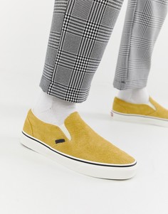 Желтые замшевые кеды-слипоны Vans VN0A38F7ULR1 - Желтый