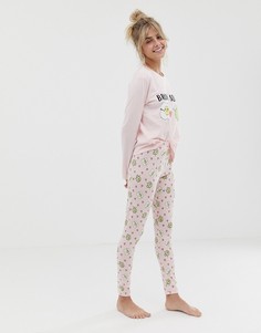 Комплект из футболки и леггинсов ASOS DESIGN - Розовый