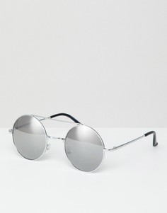 Круглые солнцезащитные очки 7X - Серебряный