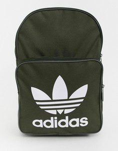 Рюкзак цвета хаки с трилистником adidas Originals - Зеленый
