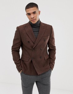 Короткий блейзер с добавлением шерсти ASOS DESIGN - Рыжий