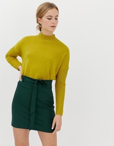 Мини-юбка с поясом ASOS DESIGN - Зеленый