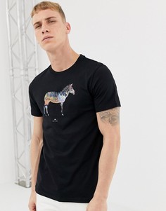 Черная узкая футболка с принтом зебры PS Paul Smith - Черный