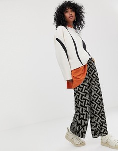 Широкие брюки с геометрическим принтом Weekday - Мульти