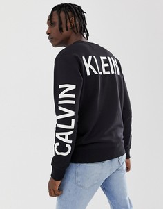Черный свитшот с логотипом Calvin Klein Jeans - Черный