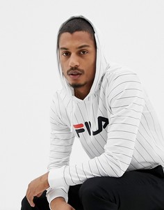 Белый лонгслив с капюшоном Fila Black - Белый