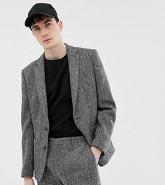 Серый приталенный пиджак из твида Харрис Noak - Серый