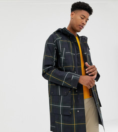 Зеленая парка в клетку с вощеной отделкой ASOS DESIGN Tall - Зеленый